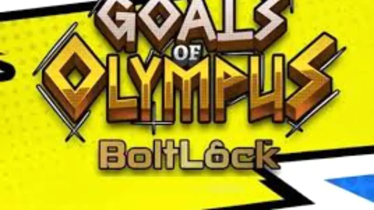 Goals of Olympus BoltLock স্লট গেমের গ্রিক দেবতা জিউস এবং ফুটবল স্টেডিয়ামের থিমযুক্ত ইন্টারফেস